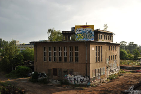Leipzig an der Brachfläche Güterbahnhof Kleinzschocher.